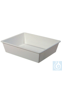 Photographic trays, white PP, dimension bottom: 420 x 520 x 120 mm